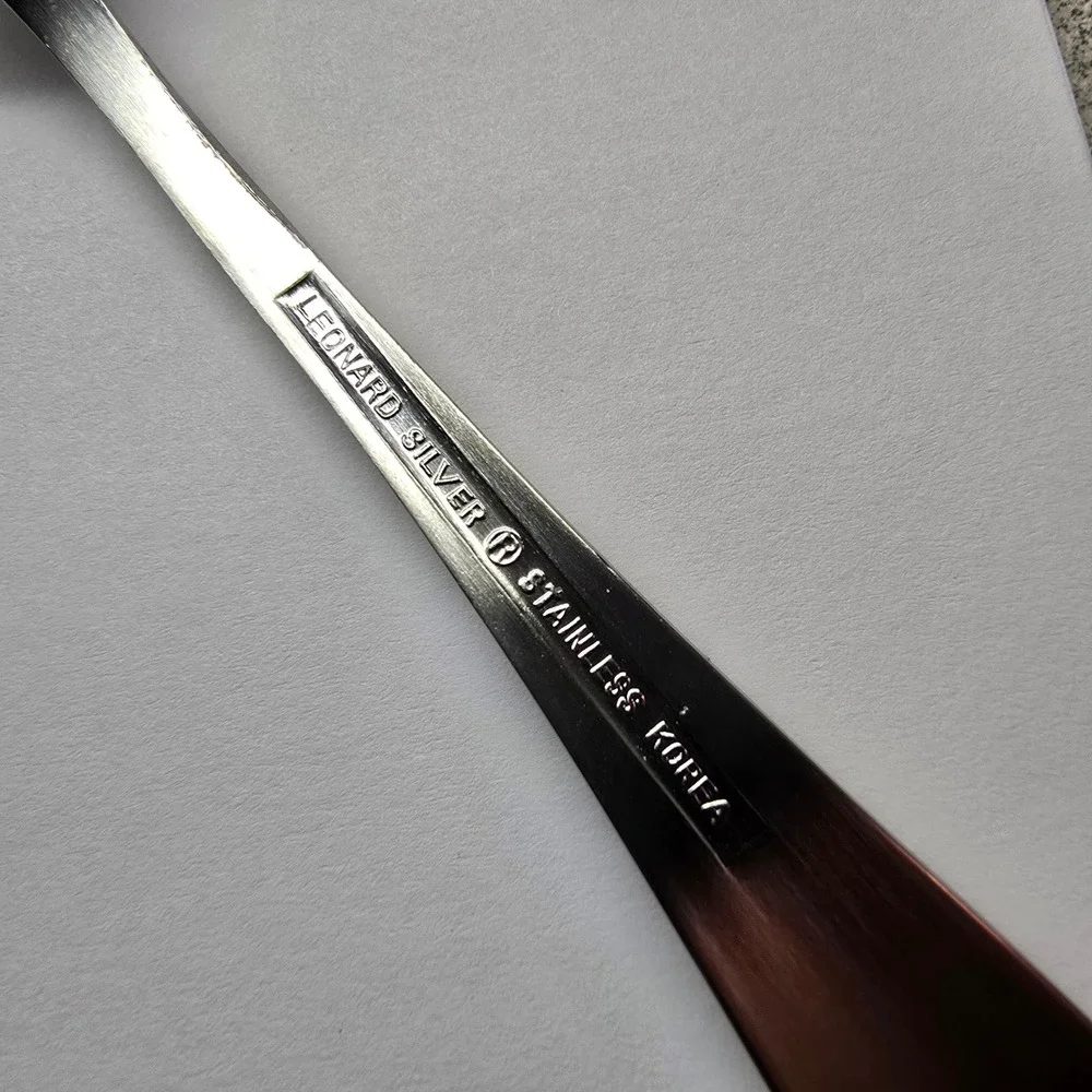 Leonard Silver Stainless Cocktail Appetizer Forks Set‎ of 5 Silver Vintage Korea